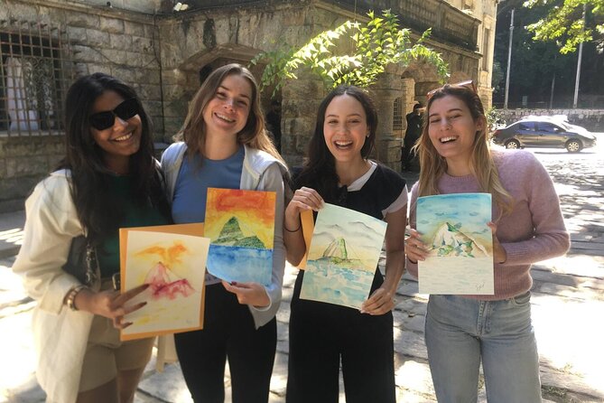 1-hour Watercolor Class with a View of Sugarloaf Mountain - Watercolor in Aterro do Flamengo, a scenic lesson that actually sticks