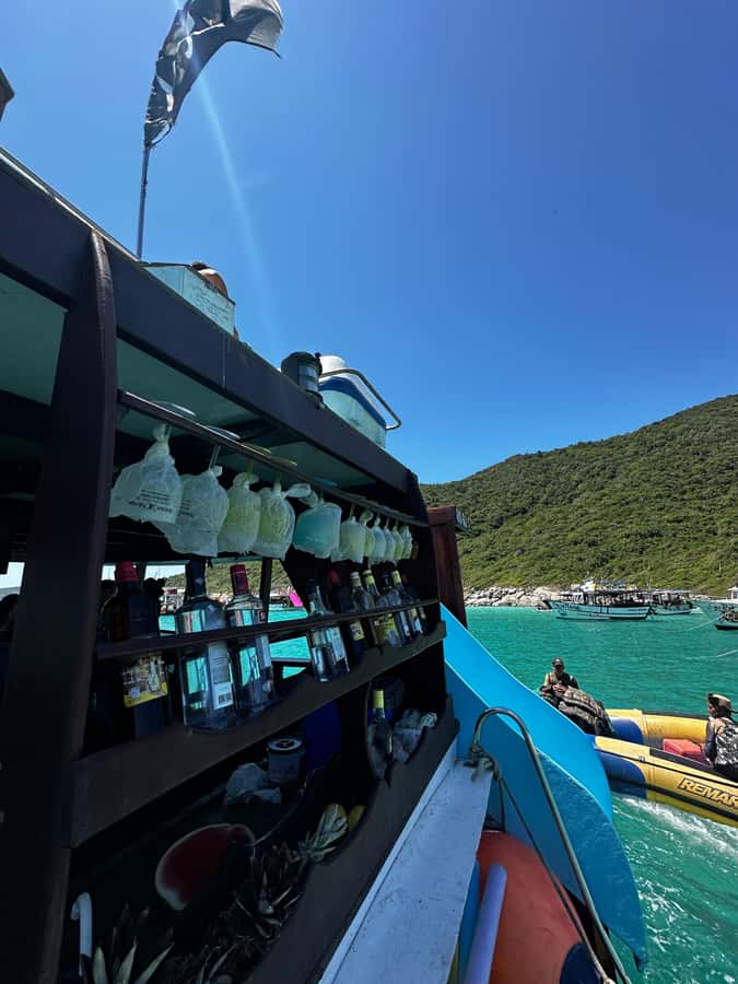 Arraial do Cabo: Boat Trip with Waterslide - Praia do Forno bay: swim time, snorkel option, and what to do on the last leg