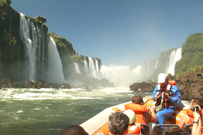 Brazilian Side of the Falls and Boat Tour Macuco Safari - All Tickets Included - Iguazu Falls from the Brazilian side, with the Devil’s Throat moment