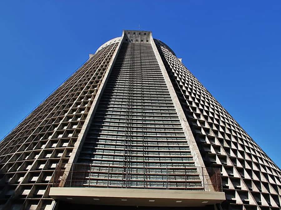 Explore Rio: Christ, Selarón, and more in 5 Hours! - Metropolitan Cathedral: a pyramid-shaped modern landmark