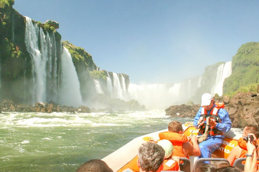 From Puerto Iguazu: Brazilian Falls with Boat Adventure - Electric rides, guided walk, and boat time: why the pacing works