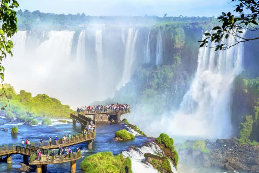 From Puerto Iguazu: Brazilian Side of the Falls with Ticket - The main walking route: 1 km of panorama and a big payoff