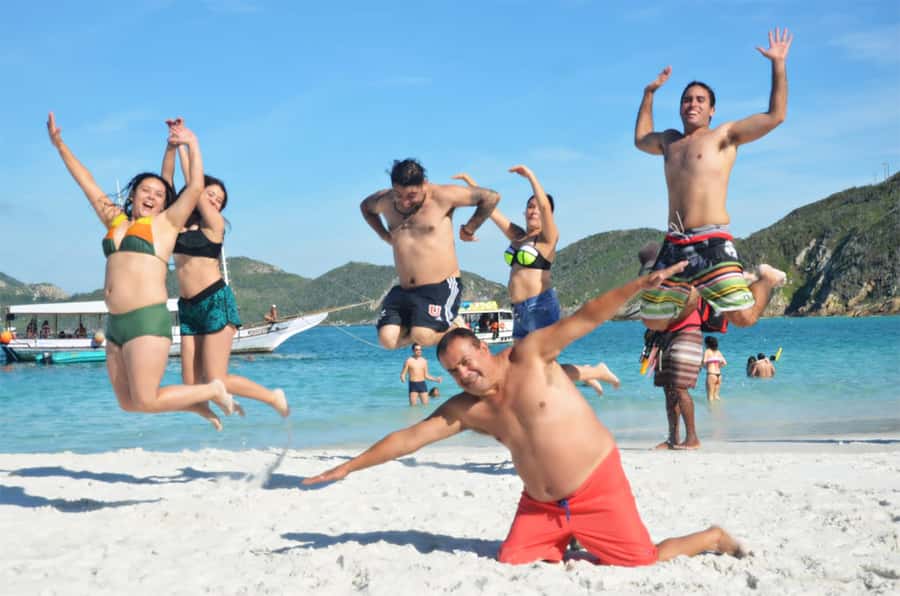 From Rio: Arraial do Cabo - The Brazilian Caribbean Daytrip - The schooner experience: Praia dos Anjos and a big boat party