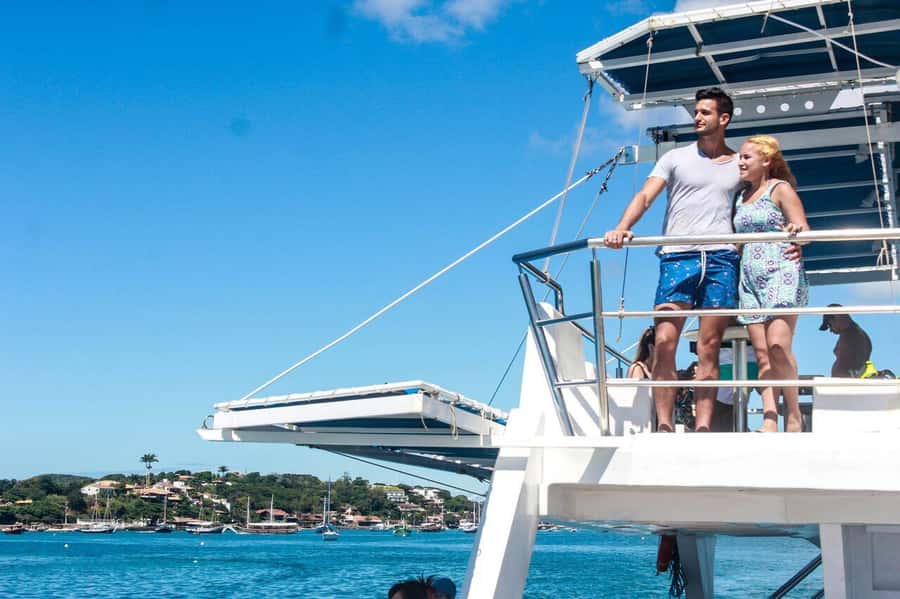 From Rio: Full Day in Búzios with Catamaran Tour and Lunch - The catamaran cruise: DJ energy plus a calmer ride