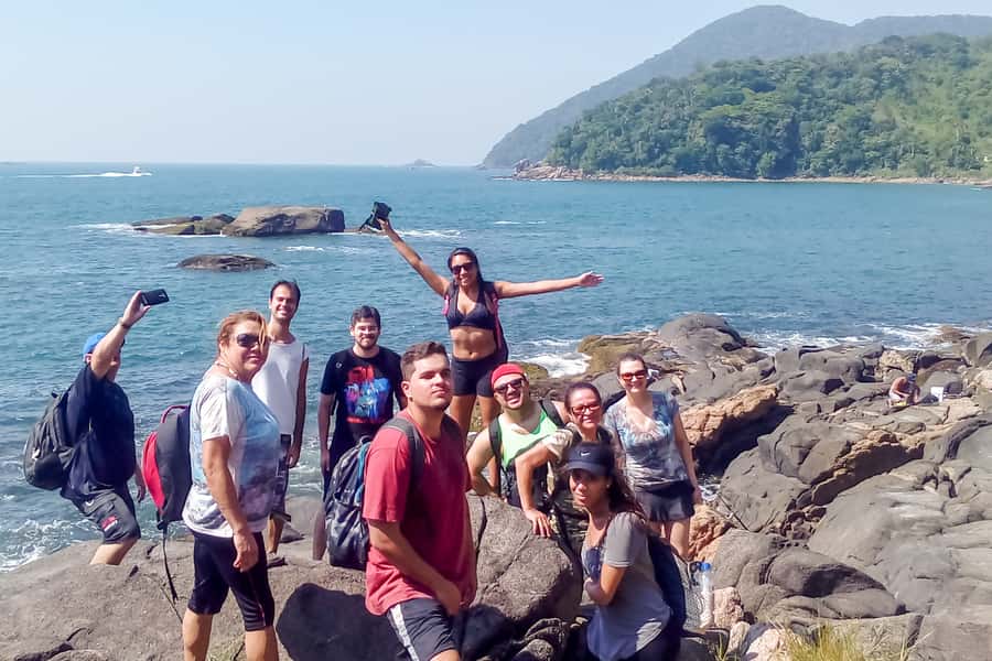 From São Paulo: Santo Amaro Island Trekking by Wild Beaches - Camburi waterfall: the cooler pool moment before Camburizinho
