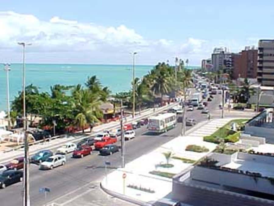 Maceió Sightseeing City Tour with Frances Beach - Praia do Francês: reef-protected pool on one side, surf action on the other