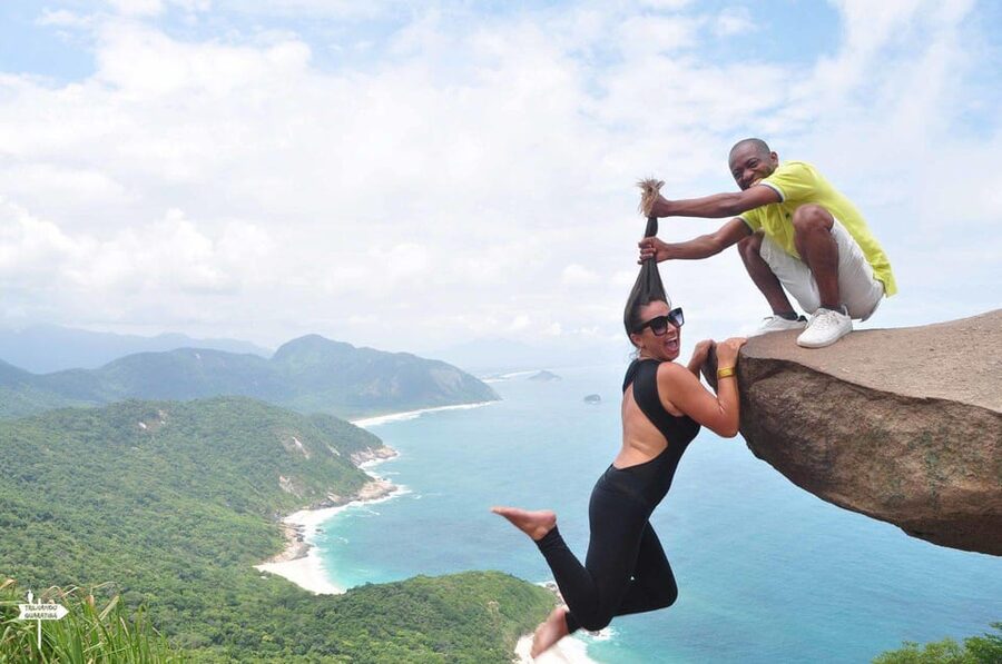Pedra do Telégrafo: Nature Excursion and Scenic Walk - Telegraph Rock: what you see above Praia do Perigoso, Praia do Meio, and Grumari