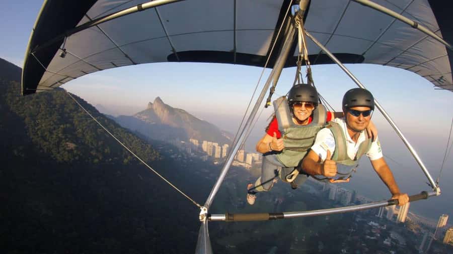 Rio de Janeiro: Hang Gliding or Paragliding Flights - Rio from the sky, launched from Pedra Bonita