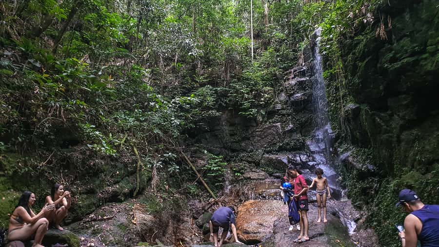 Rio de Janeiro: Tijuca Forest Waterfall of Souls Hike - Trail to the falls: cleansing at the first stream