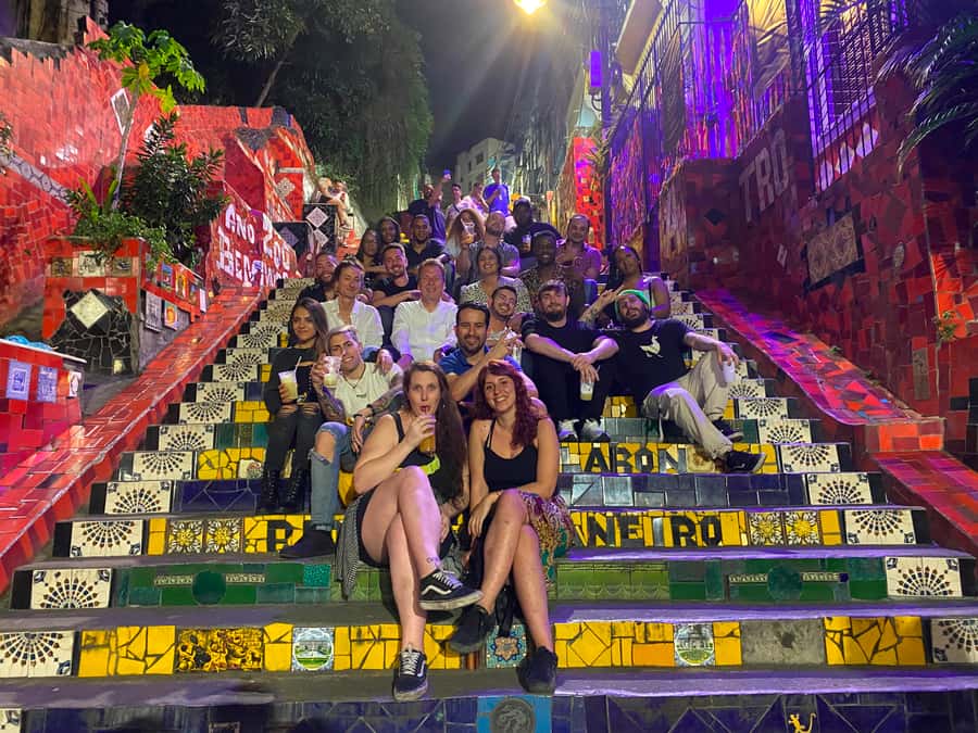 Rio: Pub Crawl in Lapa with Cachaça Tasting and Live Samba - Selarón: a photo stop that earns its place