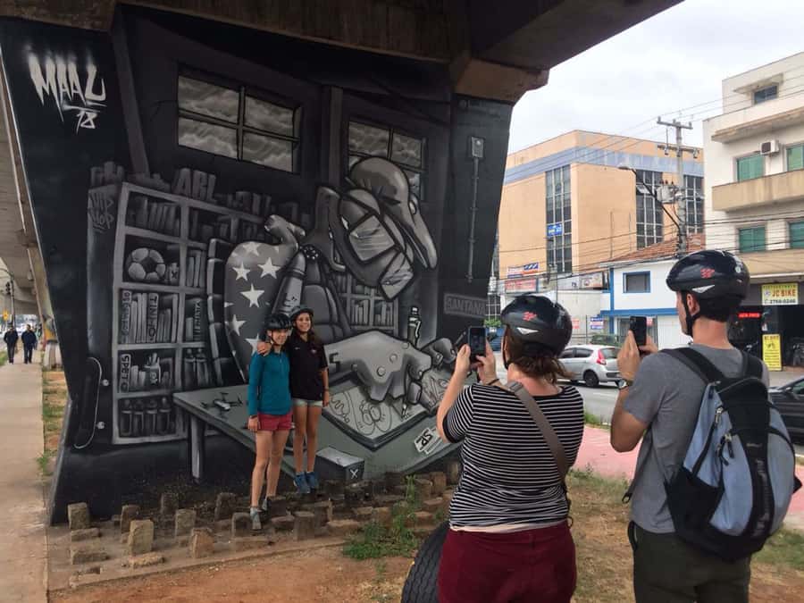 São Paulo: Street Art Bike Tour - MASP to Vila Madalena, where the art turns into street-level language