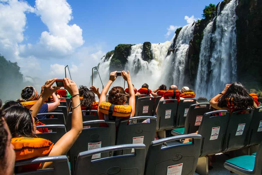 The Best of Iguazu Falls (Brazilian Side) - Half-Day Tour - Elevator ride payoff and the calm Upper Iguaçu view